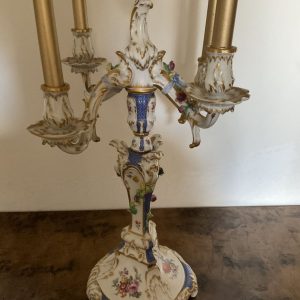 KPM Berlin, five-lamp girandoles “Breslauer Stadtschloss”